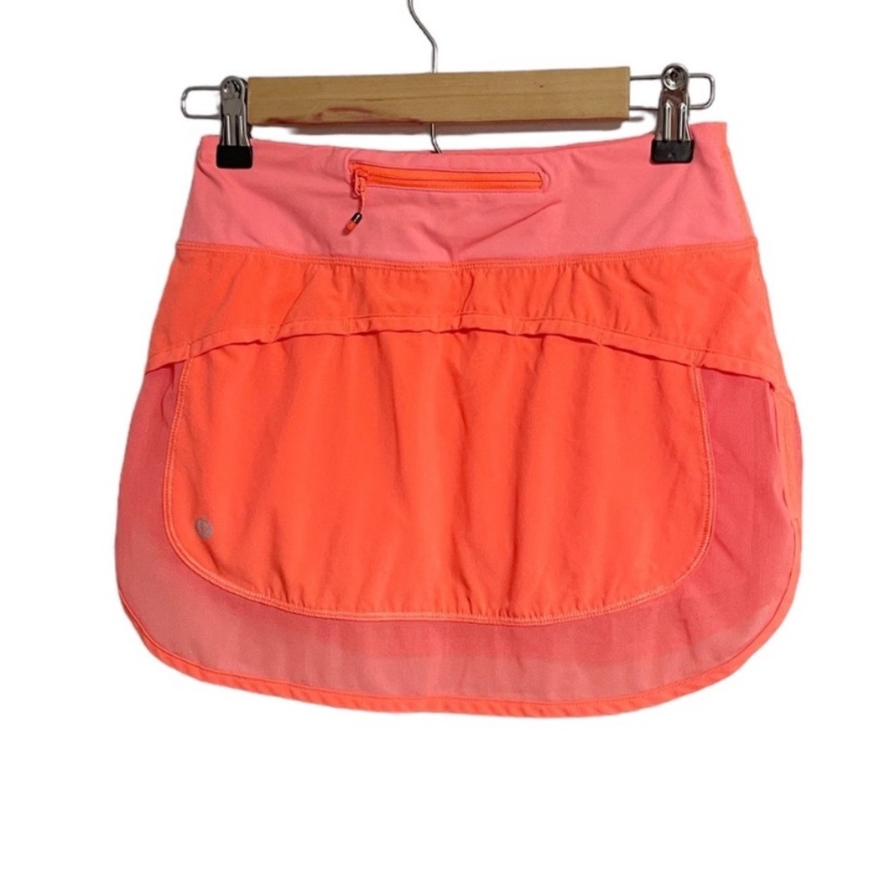 Lululemon Orange Workout Skirt